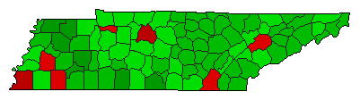 2014 Tennessee County Map of General Election Results for Referendum