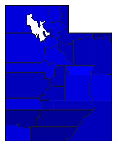 1920 Utah County Map of General Election Results for Senator