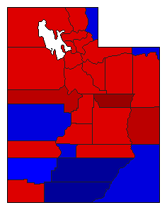 1932 Utah County Map of General Election Results for Senator