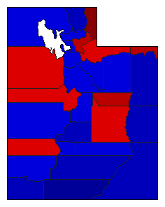 1956 Utah County Map of General Election Results for Senator