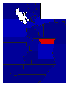 1980 Utah County Map of General Election Results for Senator