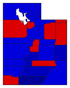 1944 Utah County Map of General Election Results for Governor