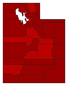 2018 Utah County Map of General Election Results for Amendment