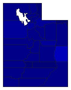 2000 Utah County Map of General Election Results for State Treasurer