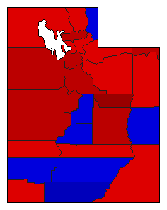 1940 Utah County Map of General Election Results for Attorney General