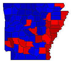 2014 Arkansas County Map of General Election Results for Attorney General