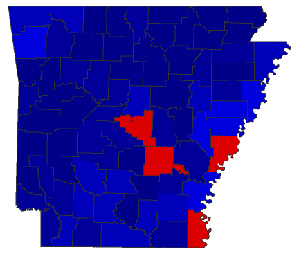 2022 Attorney General General Election - Arkansas Election County Map