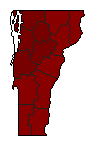 2016 Vermont County Map of General Election Results for Secretary of State