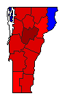 2002 Vermont County Map of General Election Results for State Treasurer