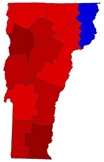2022 Attorney General General Election - Vermont Election County Map