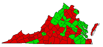 1996 Virginia County Map of General Election Results for Referendum
