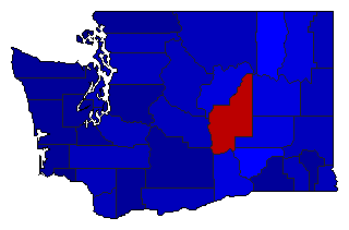 1924 Washington County Map of General Election Results for State Auditor