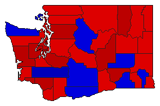 1944 Washington County Map of General Election Results for State Auditor