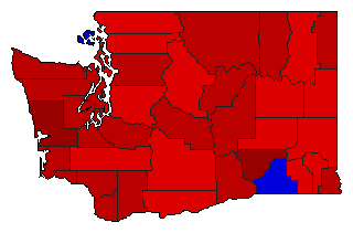 1956 Washington County Map of General Election Results for Insurance Commissioner