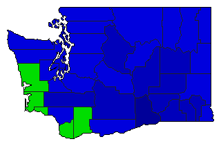 1988 Washington County Map of General Election Results for Insurance Commissioner