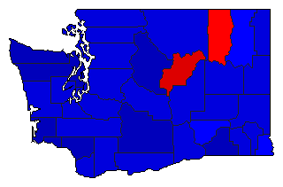 1916 Washington County Map of General Election Results for Senator