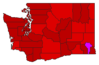 1934 Washington County Map of General Election Results for Senator
