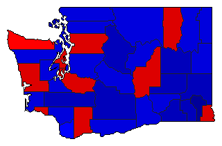1946 Washington County Map of General Election Results for Senator