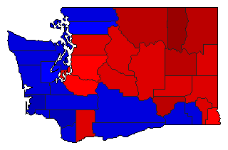 1900 Washington County Map of General Election Results for Governor