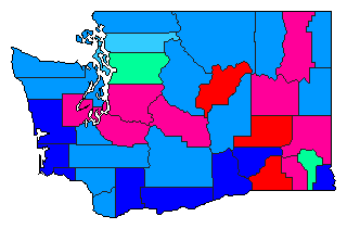 1912 Washington County Map of General Election Results for Governor