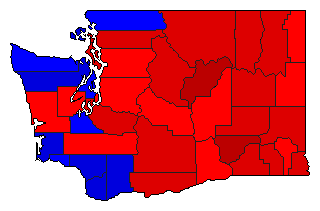 1916 Washington County Map of General Election Results for Governor