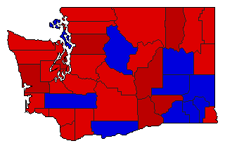 1956 Washington County Map of General Election Results for Governor