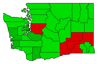 1974 Washington County Map of General Election Results for Referendum