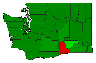 1986 Washington County Map of General Election Results for Referendum
