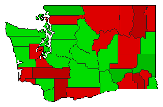 1972 Washington County Map of General Election Results for Referendum