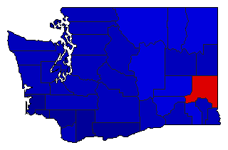 1908 Washington County Map of General Election Results for Lt. Governor