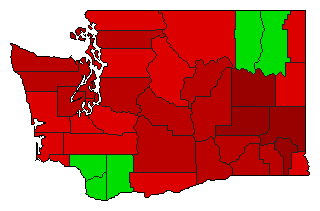1968 Washington County Map of General Election Results for Initiative