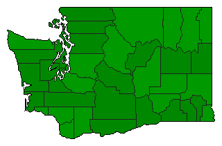 1973 Washington County Map of General Election Results for Initiative
