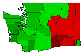 1981 Washington County Map of General Election Results for Initiative