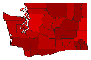 1986 Washington County Map of General Election Results for Initiative