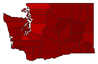 1990 Washington County Map of General Election Results for Initiative