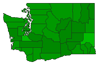 1993 Washington County Map of General Election Results for Initiative