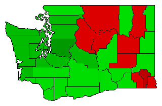 1966 Washington County Map of General Election Results for Initiative
