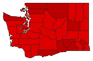 1996 Washington County Map of General Election Results for Initiative
