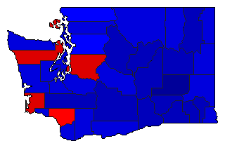 2004 Washington County Map of General Election Results for Secretary of State