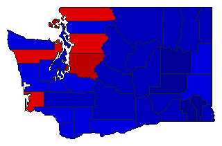 2012 Washington County Map of General Election Results for Secretary of State