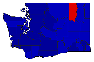1928 Washington County Map of General Election Results for State Treasurer