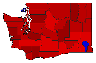 1936 Washington County Map of General Election Results for State Treasurer