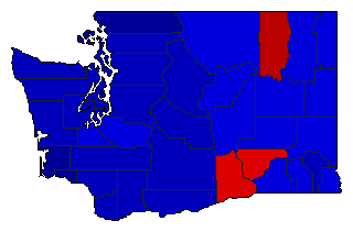 1928 Washington County Map of General Election Results for Attorney General