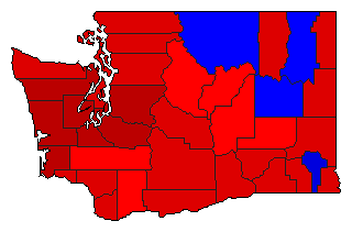 1996 Washington County Map of General Election Results for Attorney General