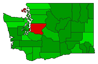 2010 Washington County Map of General Election Results for Initiative