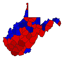 1952 West Virginia County Map of General Election Results for Attorney General