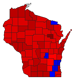2006 Wisconsin County Map of General Election Results for Secretary of State