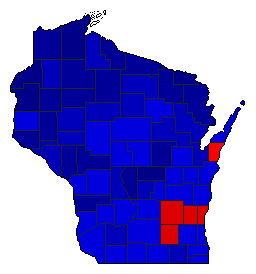 1904 Wisconsin County Map of General Election Results for Attorney General