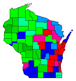 1936 Wisconsin County Map of General Election Results for Attorney General
