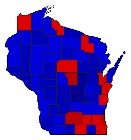 1948 Wisconsin County Map of General Election Results for Attorney General